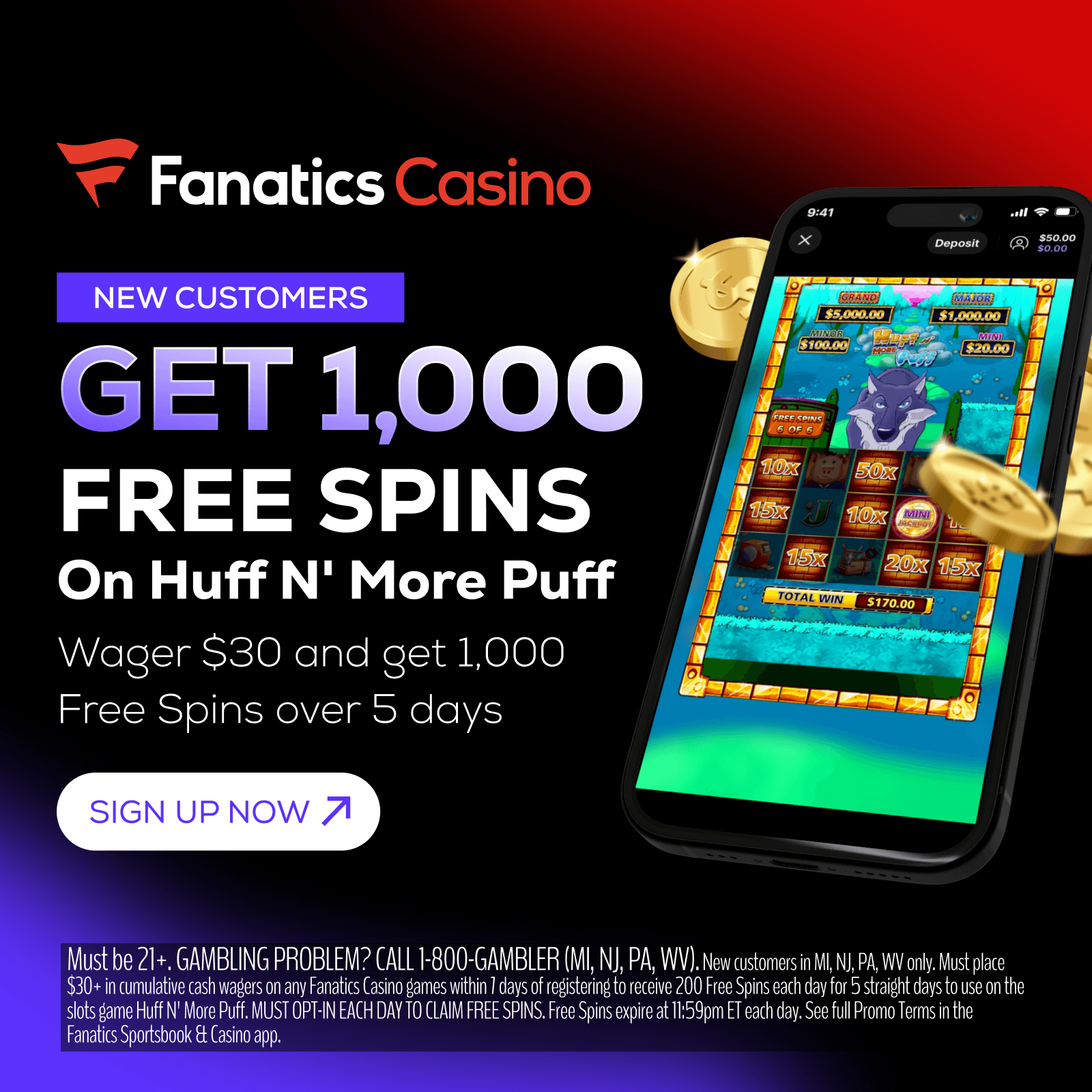 Fanatics Casino welcome bonus