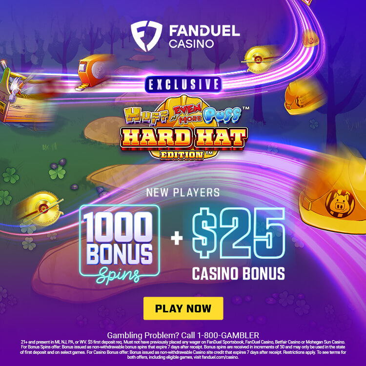 FanDuel Casino Deposit $5 Get 1,000 Bonus Spins + $25 Casino Bonus