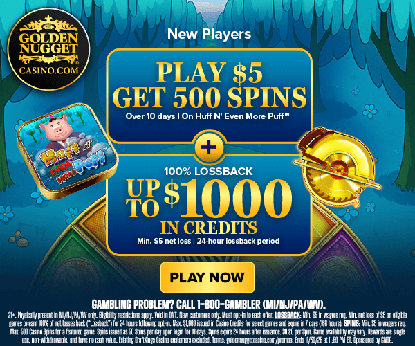 Golden Nugget Casino sign up bonus