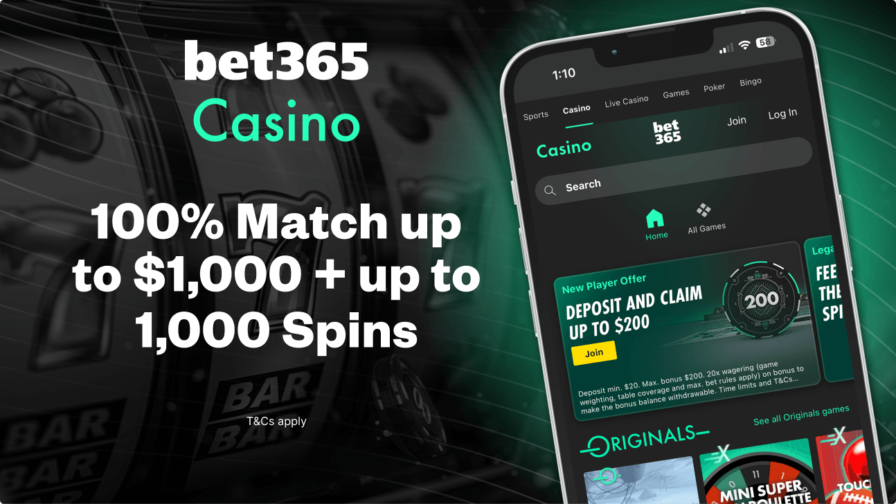 Bet365 Casino Προβολή Προγράμματος με Προσφορές Μπόνους