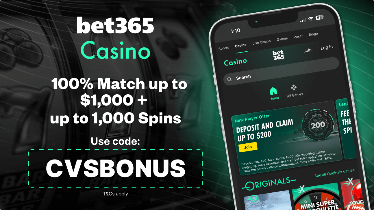 bet365 Casino welcome bonus