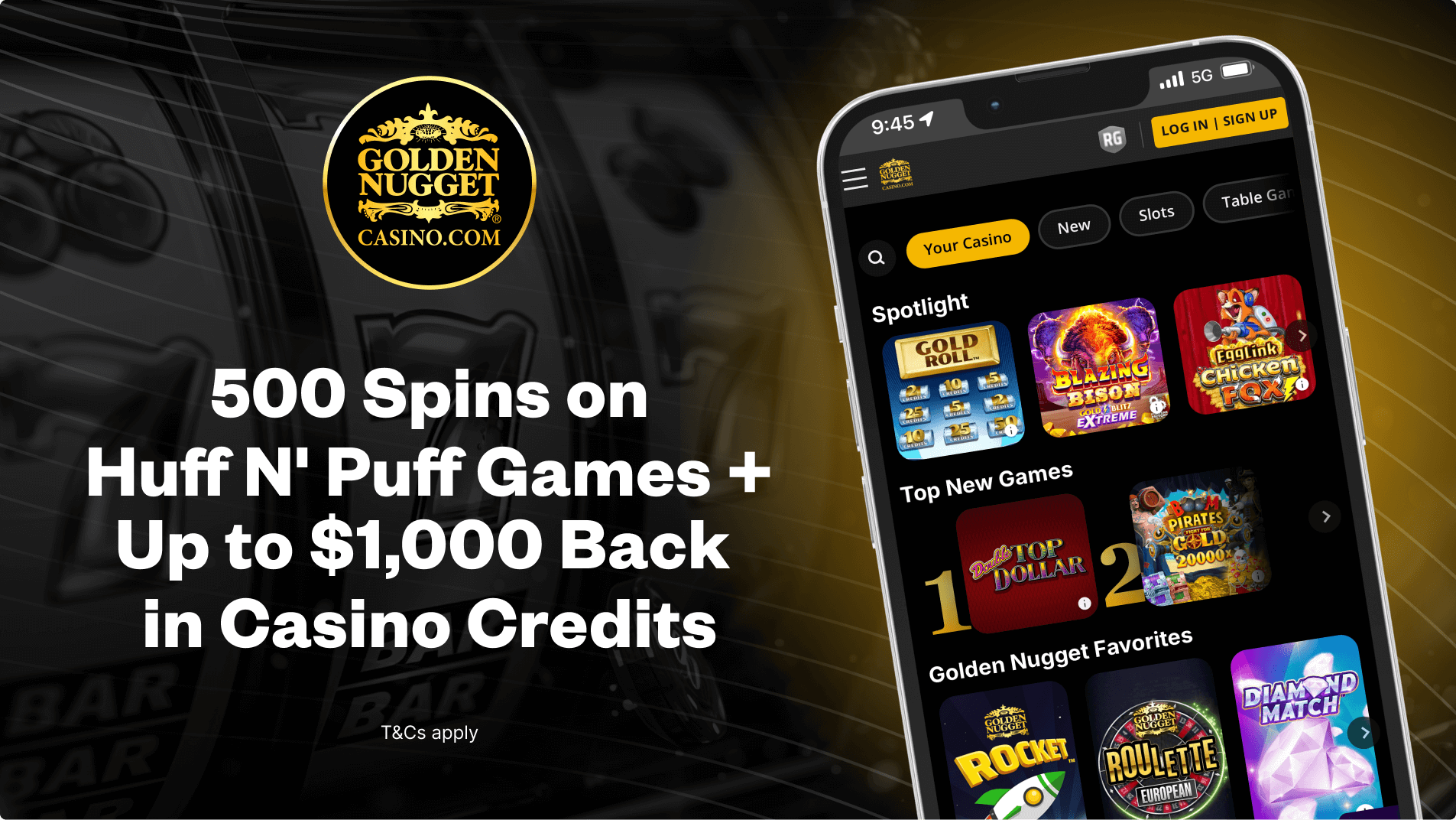 Golden Nugget Casino welcome bonus