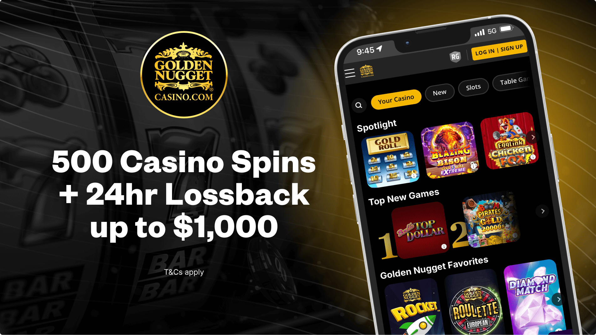 Golden Nugget Casino sign up bonus