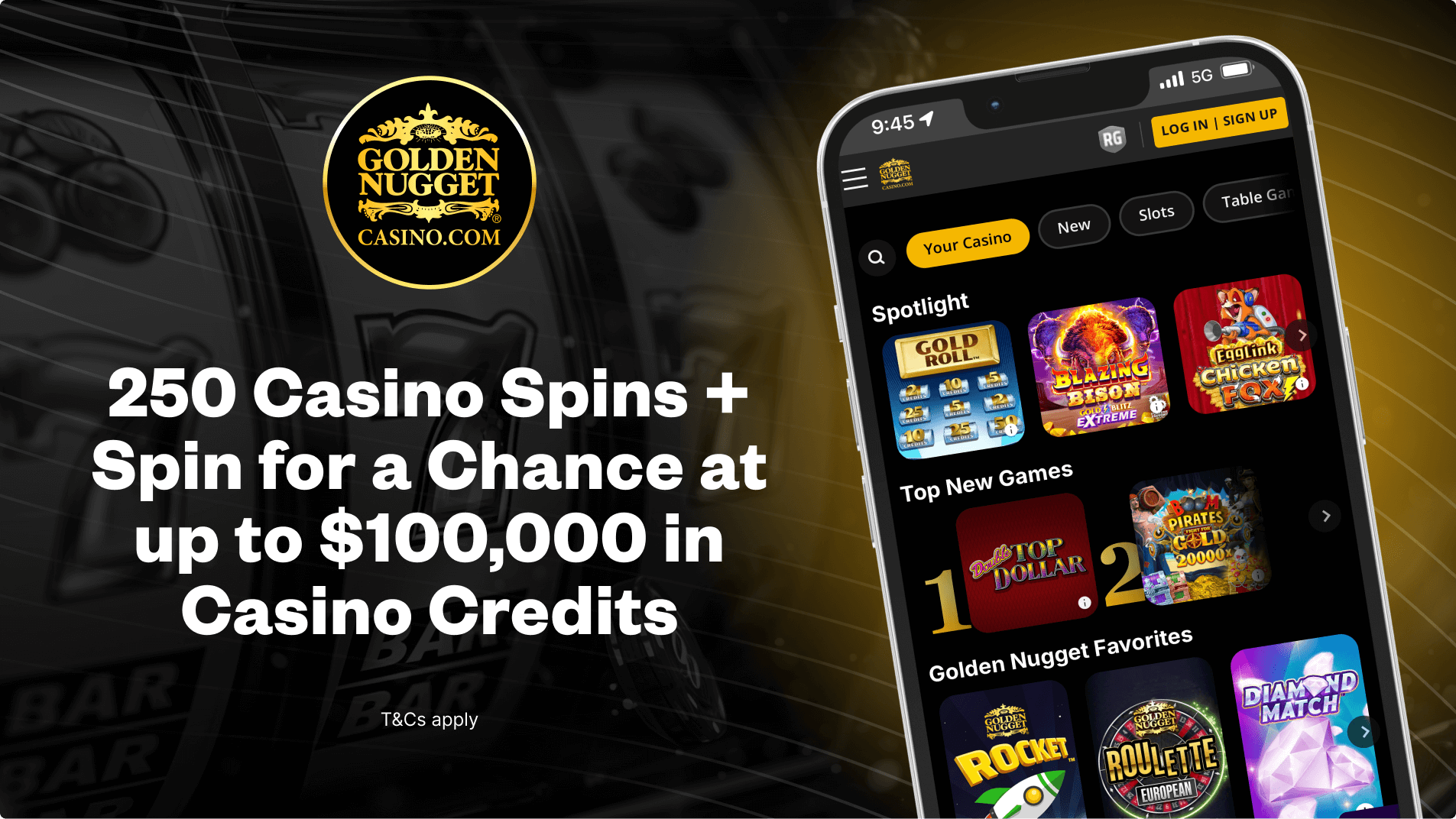 Golden Nugget Casino welcome bonus