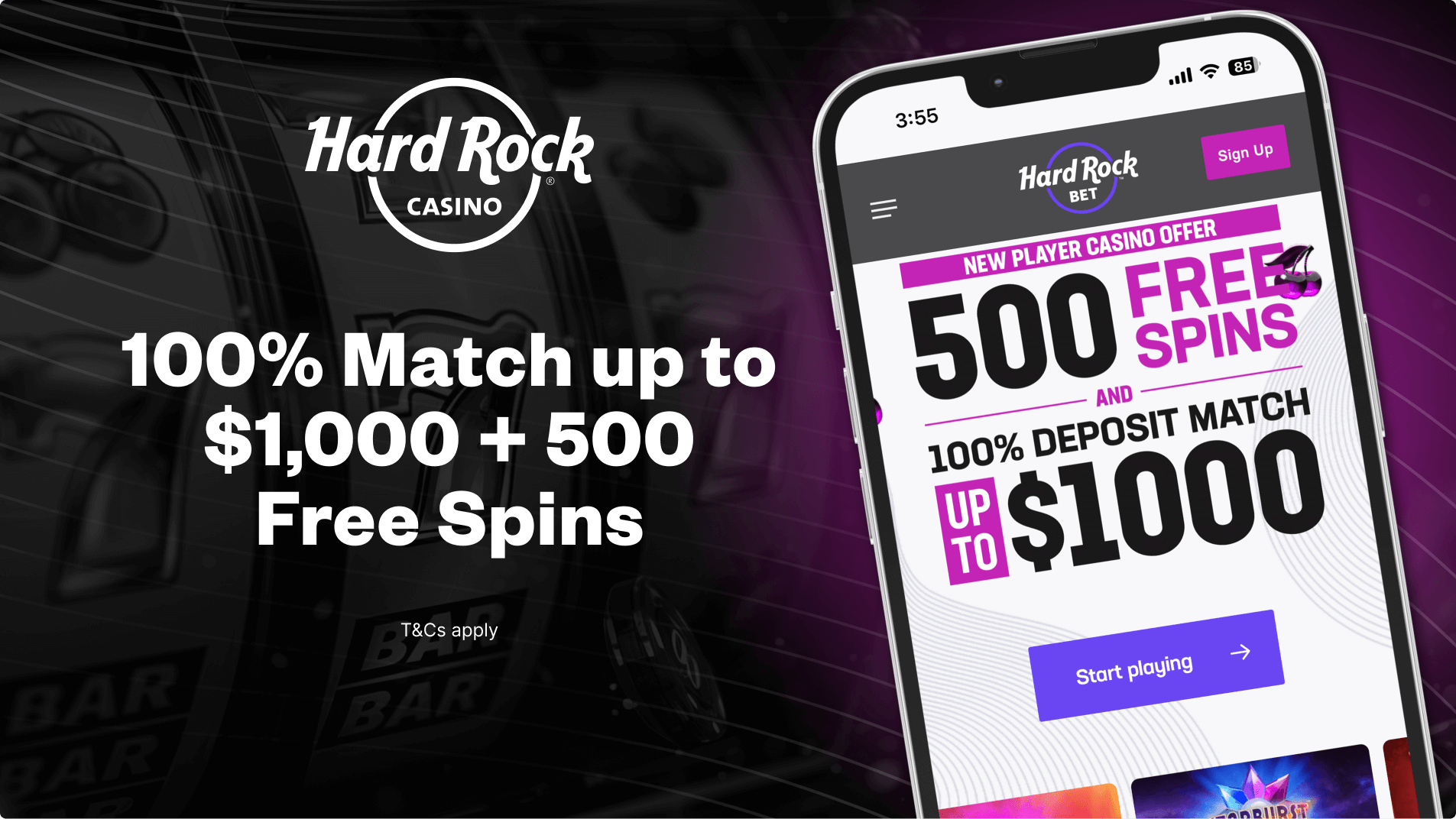 Hard Rock Casino welcome bonus