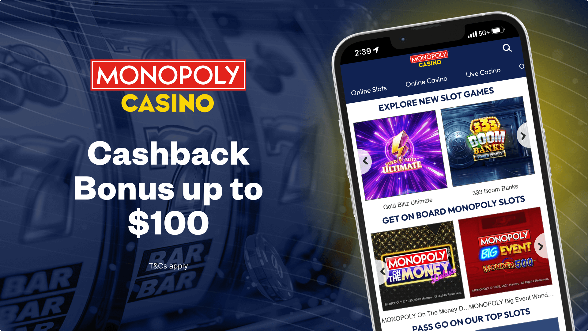 Monopoly Casino welcome bonus