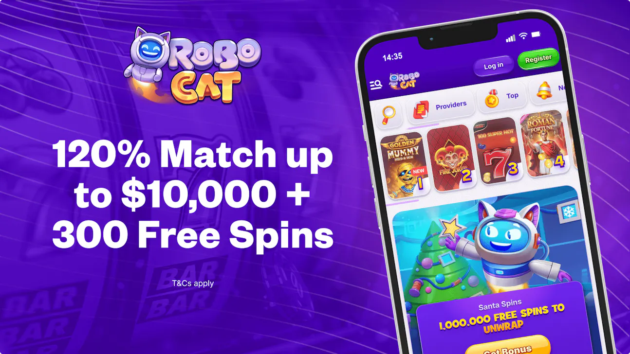 RoboCat Casino welcome bonus
