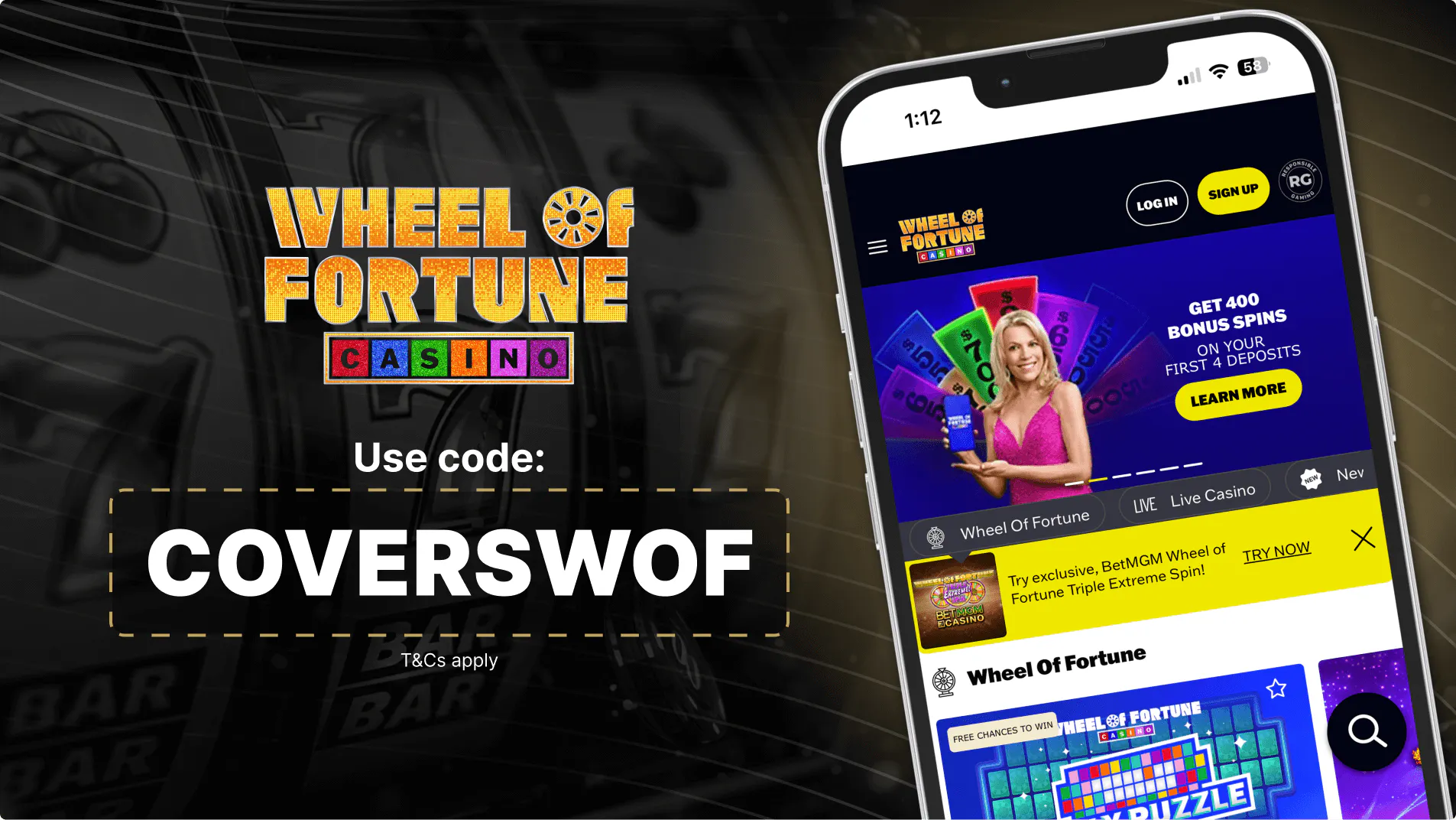 Wheel of Fortune Casino bonus code