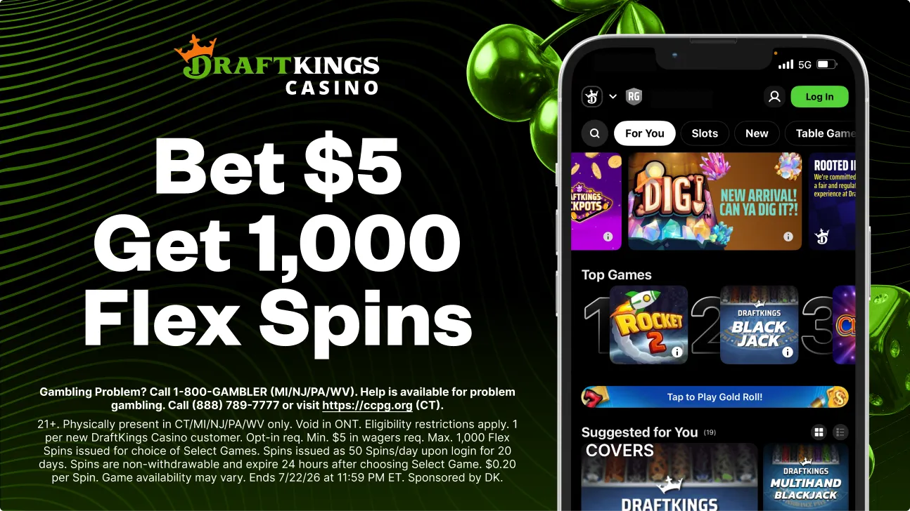DraftKings Casino welcome bonus