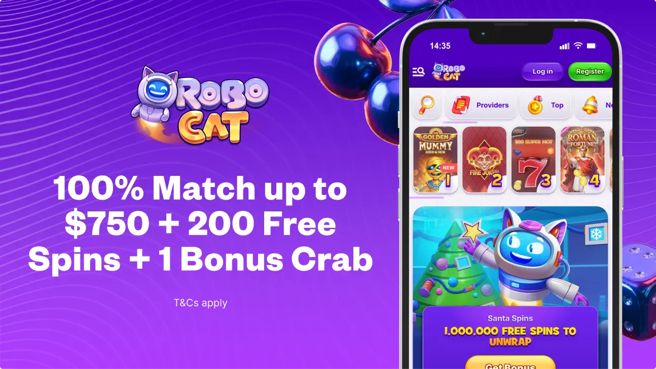 RoboCat Casino welcome bonus