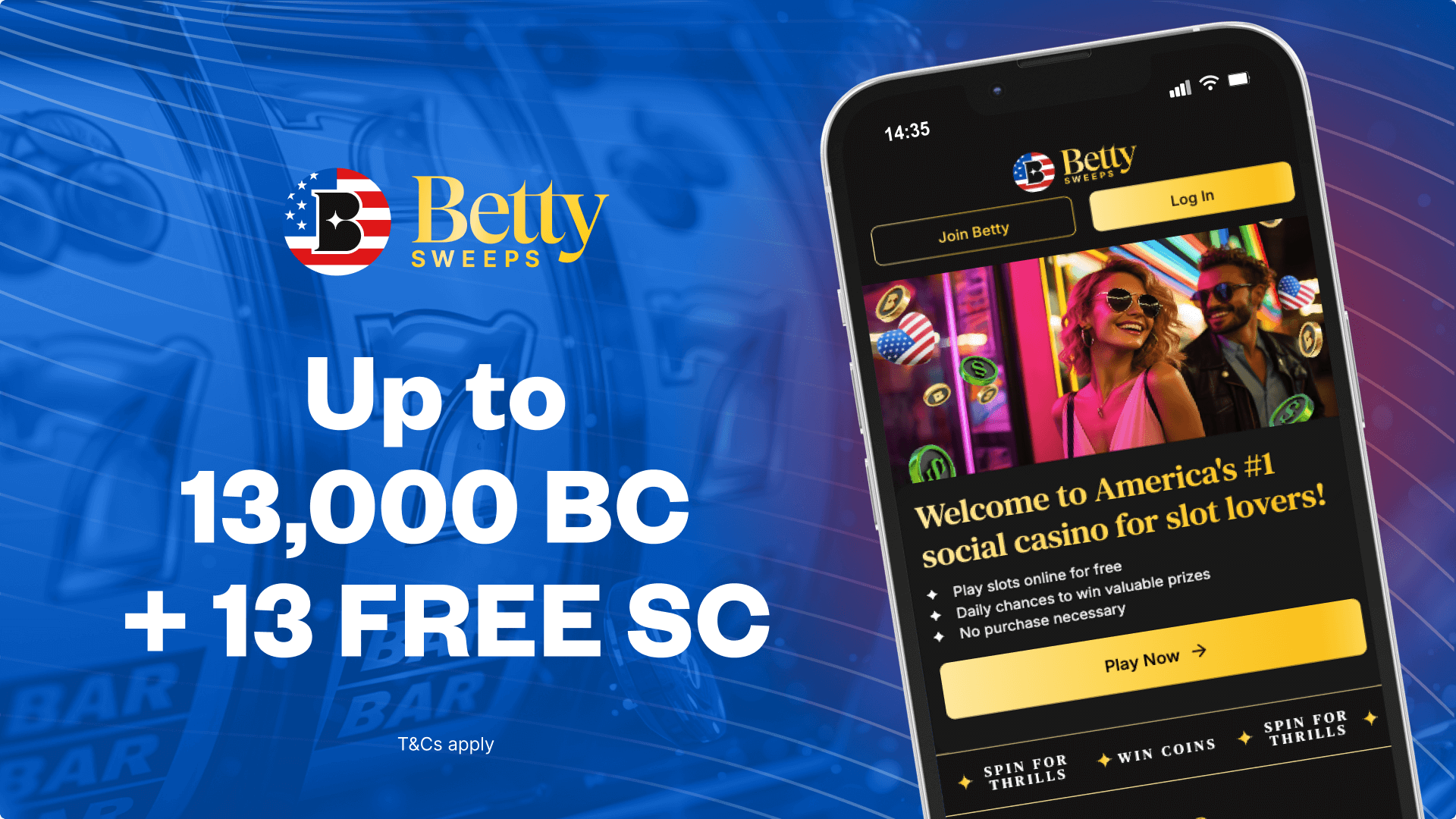 BettySweeps promo code