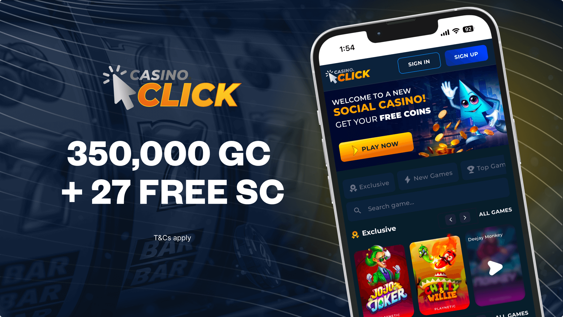Casino.Click welcome package