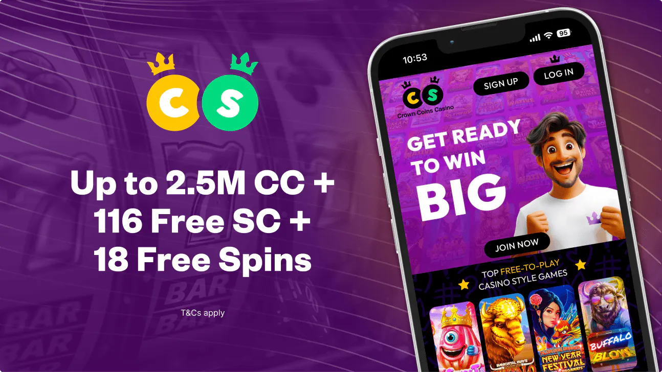 Crown Coins Casino welcome bonus