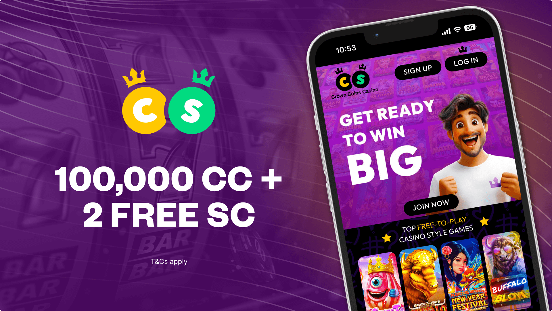 Crown Coins Casino no deposit bonus