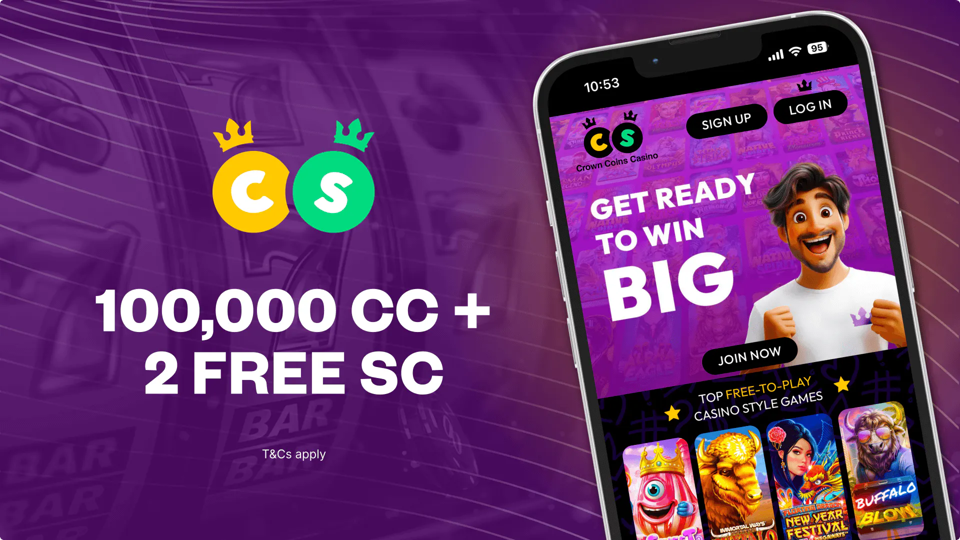 Crown Coins Casino no deposit bonus