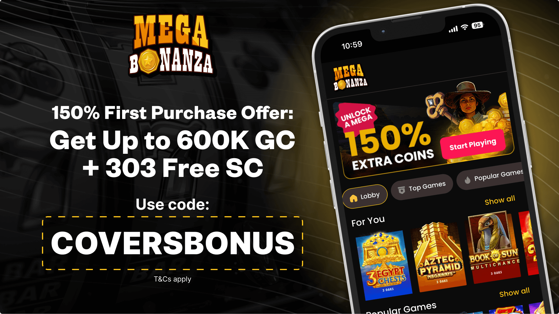 Mega Bonanza welcome package