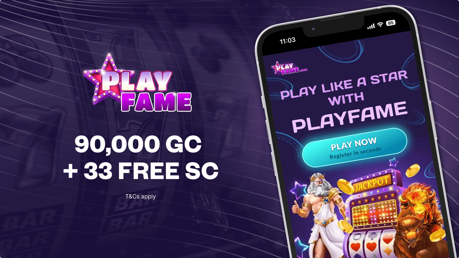 Playfame sign up bonus