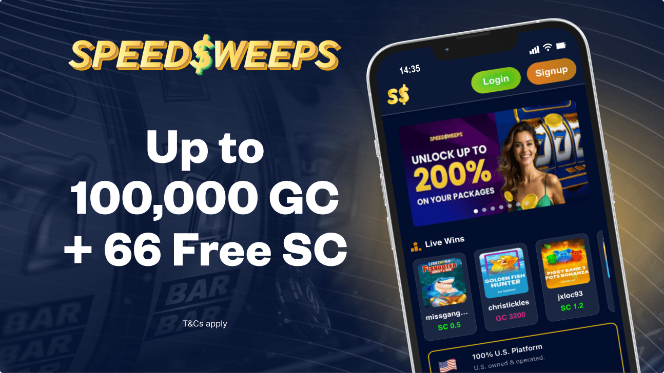 Speedsweeps sign up bonus
