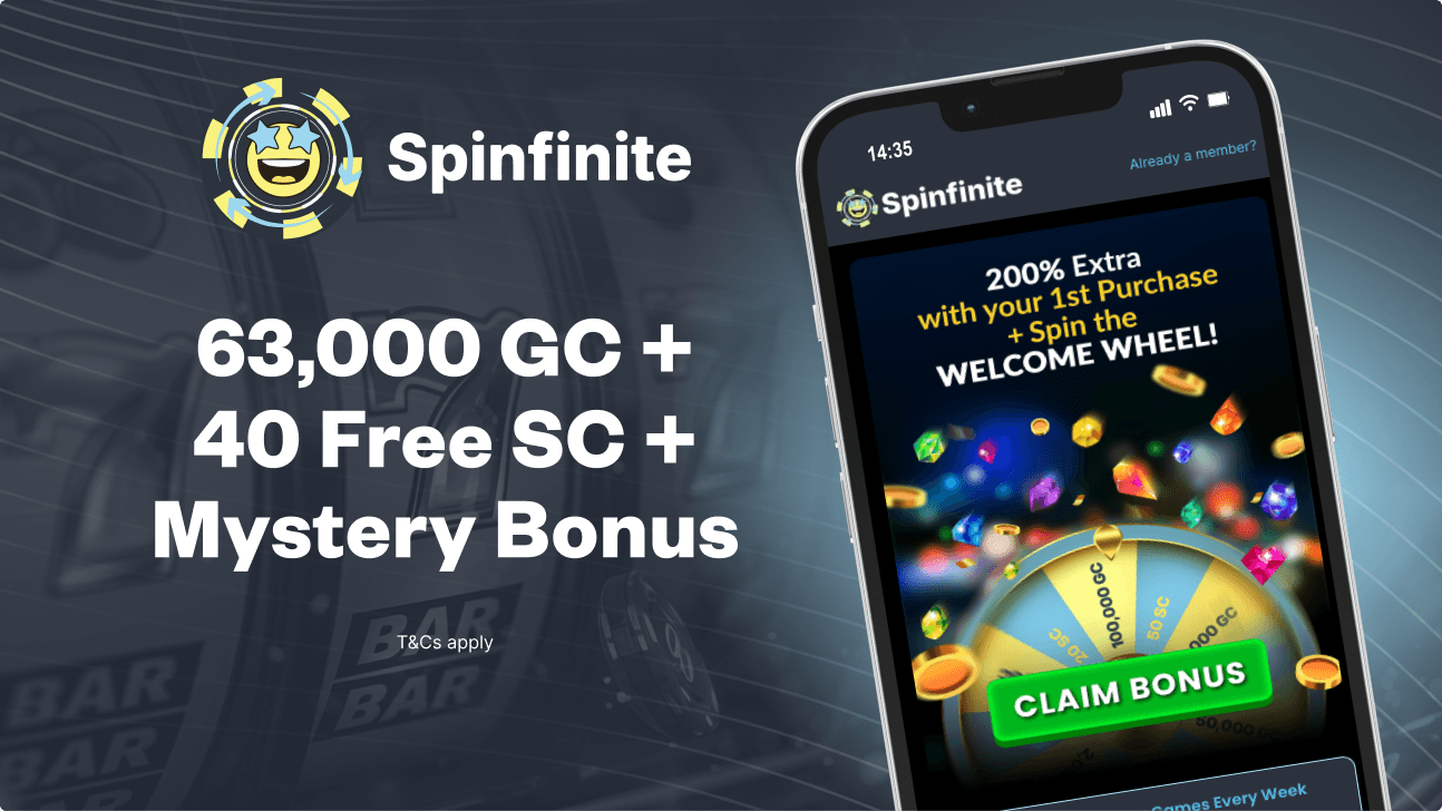 Spinfinite Casino no deposit bonus