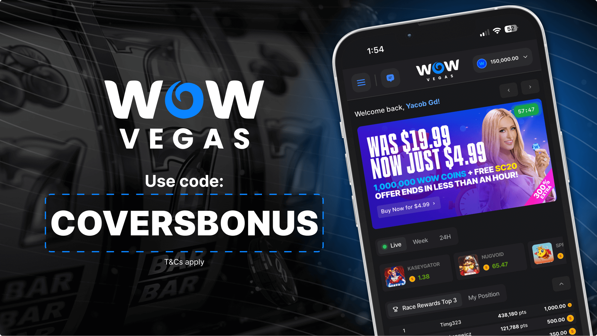 WOW Vegas promo code