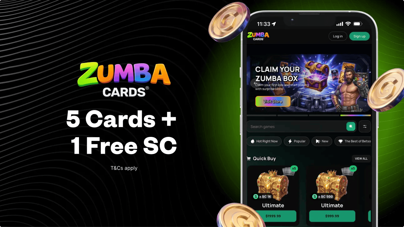 Zumba Cards no deposit bonus