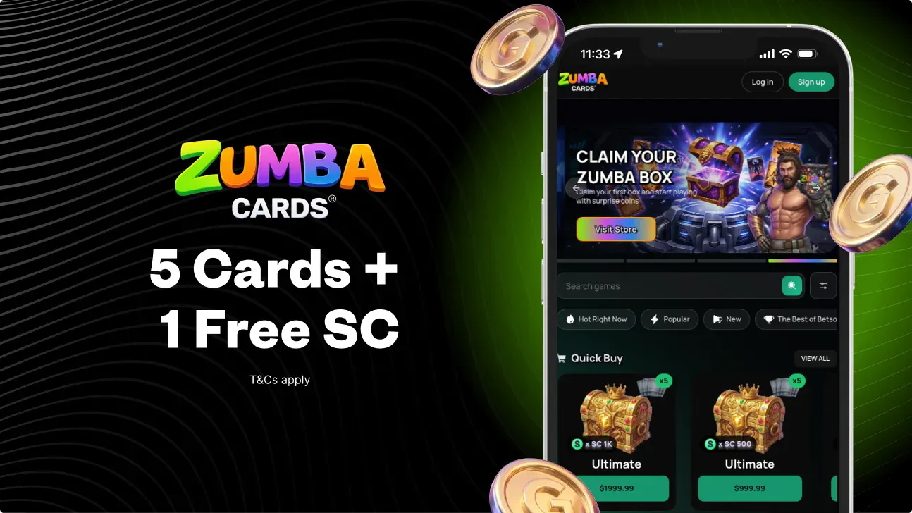 Zumba Cards no deposit bonus