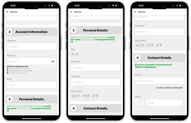 Betway screenshots