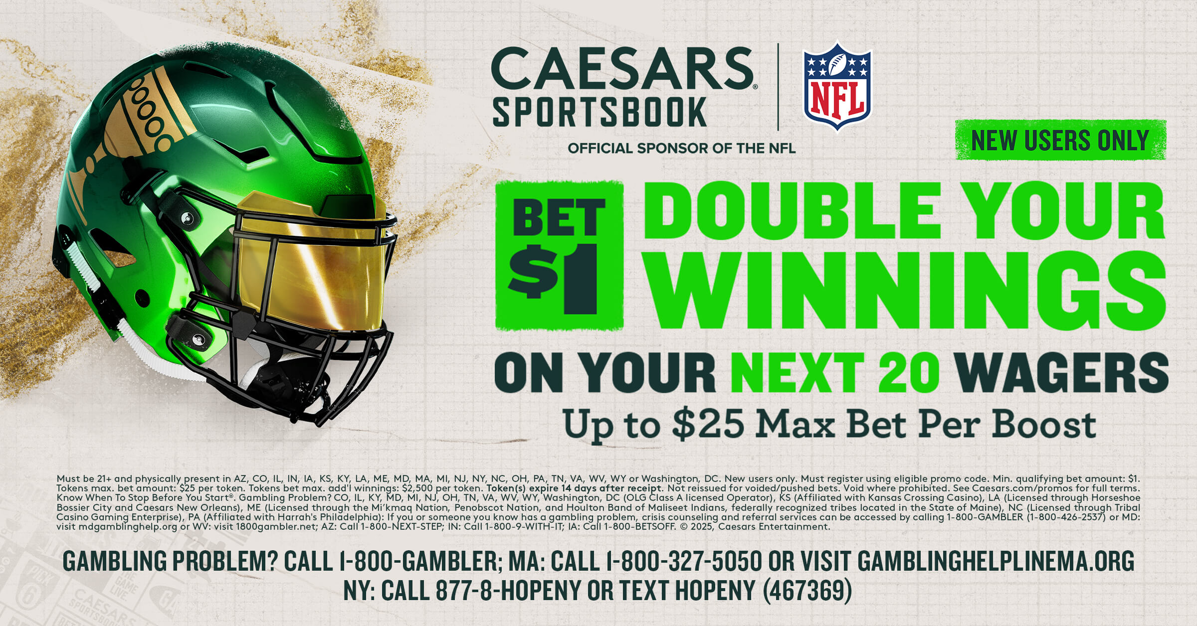 Caesars sign up bonus