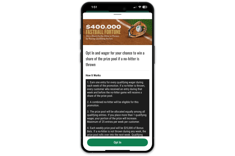 Screenshot of Caesars sportsbook