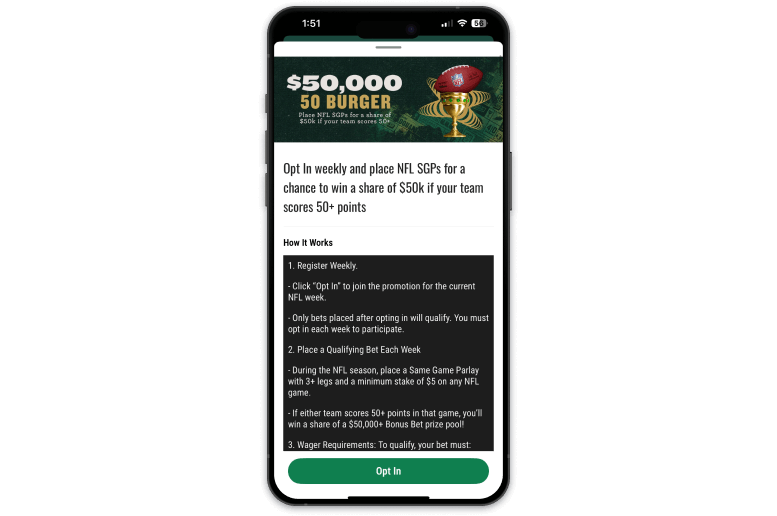 Screenshot of Caesars sportsbook