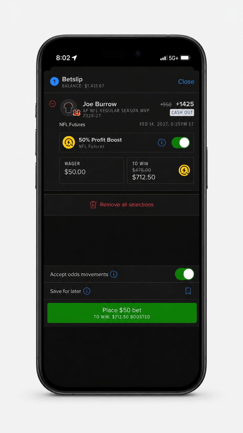 FanDuel screenshots