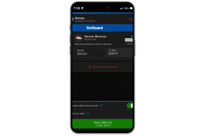 FanDuel screenshots