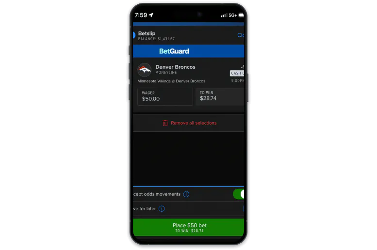 FanDuel screenshots