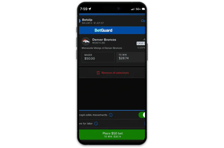 FanDuel screenshots