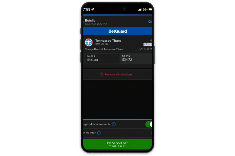 FanDuel screenshots