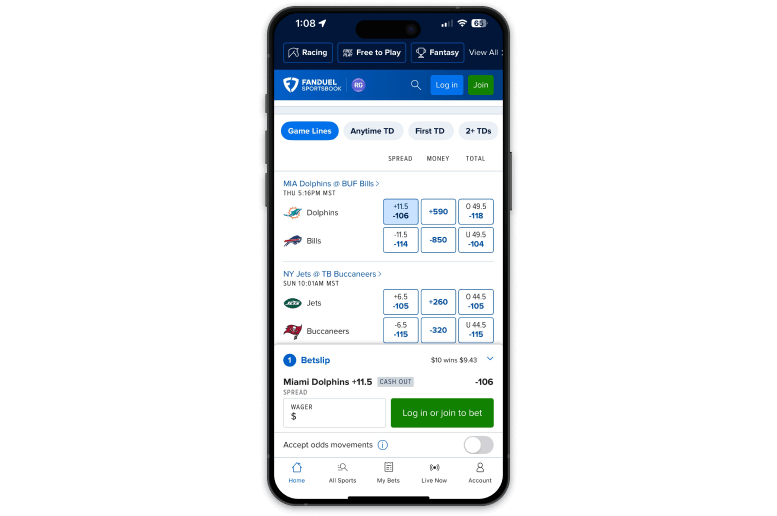 Screenshot of x sportsbook