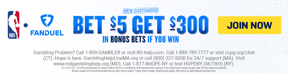 FanDuel $300 New User Sign Up Bonus