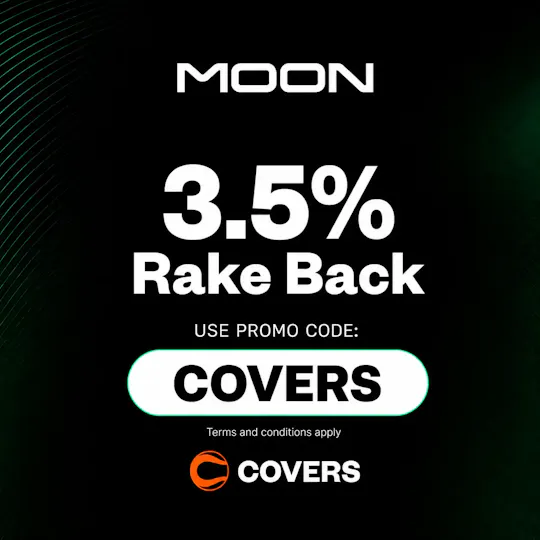 The best Moon promo code is COVERS. Enter it during registration. Moon promo code image with COVERS