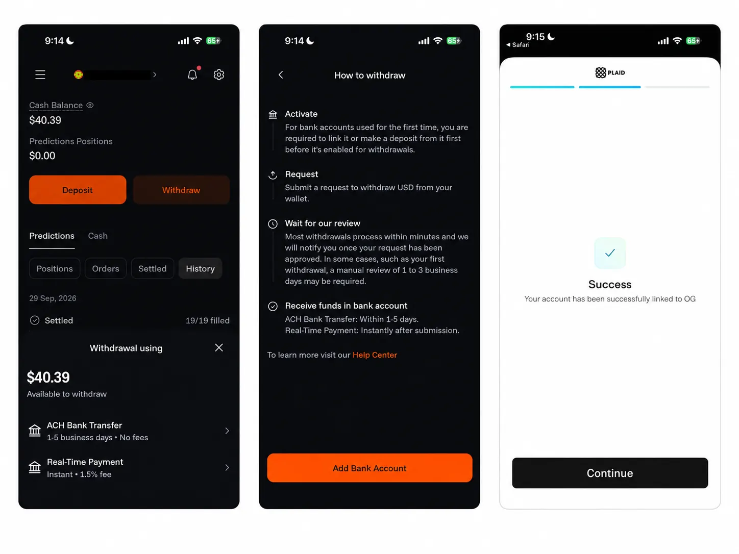 OG screenshots that I took about the sign-up process step 5