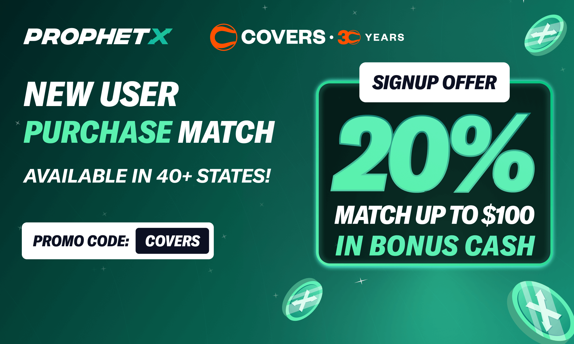ProphetX Covers promo code banner