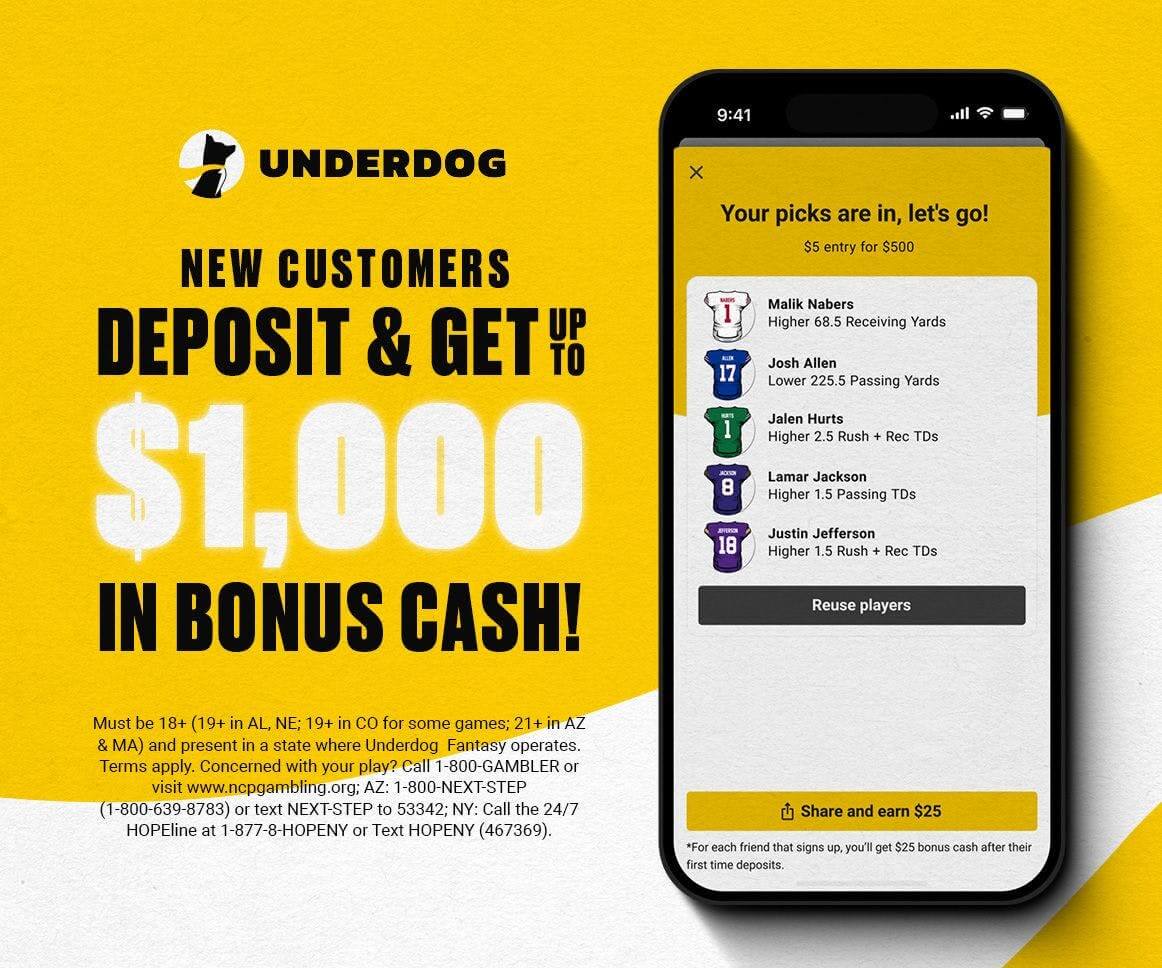 Underdog sign up bonus