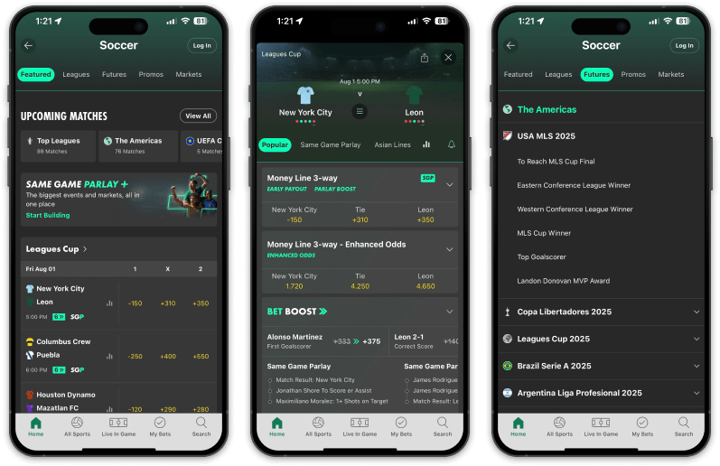 bet365 Soccer Screenshot