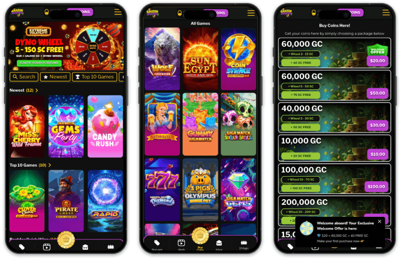 Amazon Jackpots Casino screenshots