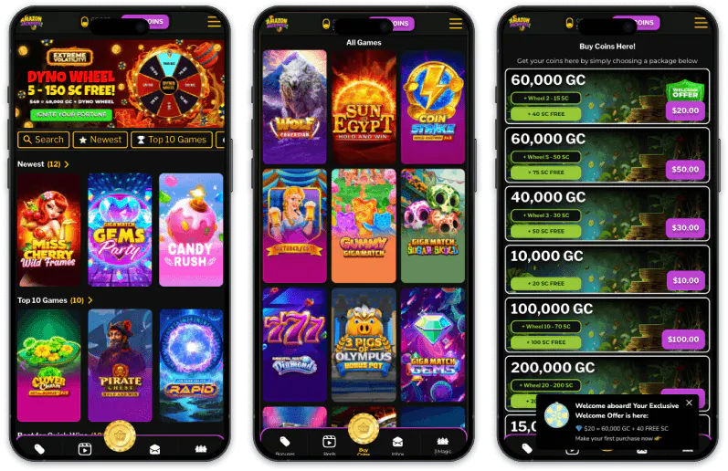 Amazon Jackpots Casino screenshots