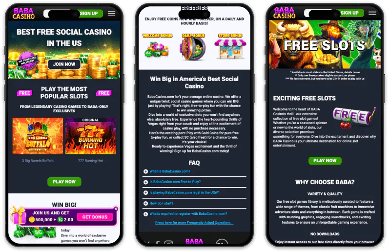 Baba Casino screenshots