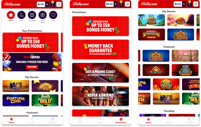 Bally Bet Casino screenshots