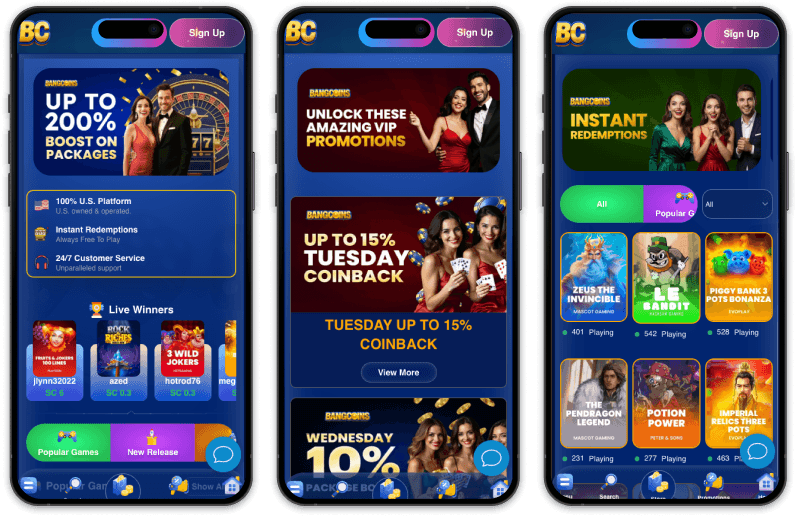 Bang Coins Casino screenshots