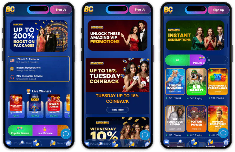 Bang Coins Casino screenshots