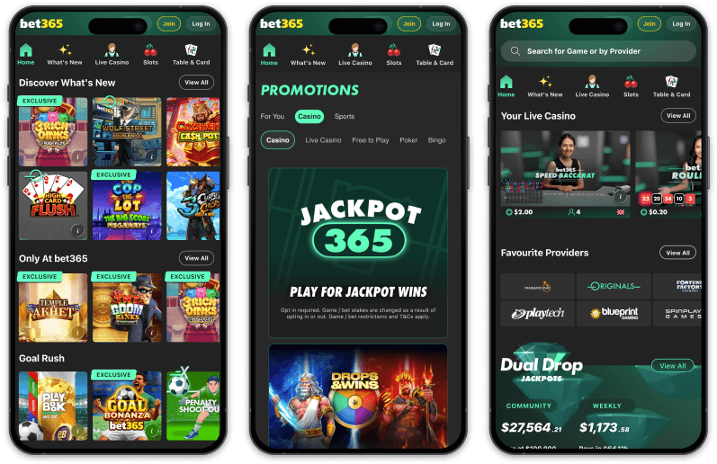bet365 Casino screenshots