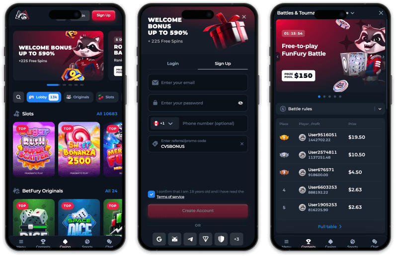 Thrill Casino screenshots